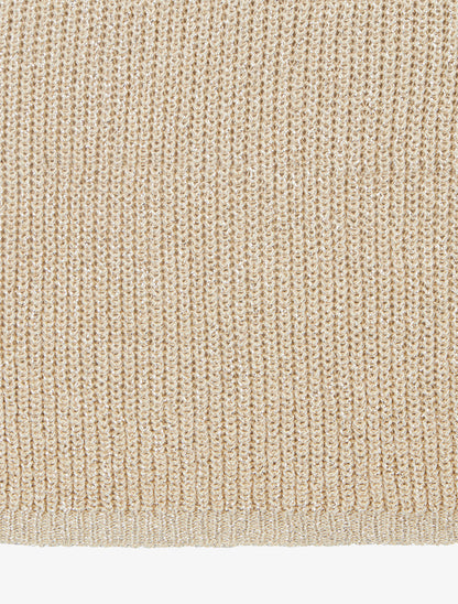 Débardeur à col V en maille irisée - Beige - 3