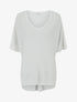Top oversize en maille fine irisée - Blanc - 1