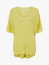 Top oversize en maille fine irisée - Jaune - 1