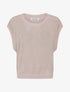 Top filet de pêche en maille irisée - Rose pâle - 1