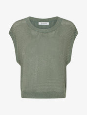 Top filet de pêche en maille irisée - Kaki - 1