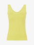Débardeur festonné en maille irisée - Jaune - 1