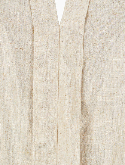 Top sans manches à rayures irisées - Beige - 3
