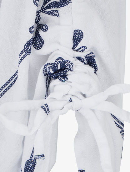 Chemisier boutonné à manches courtes effet lin - Blanc - 3