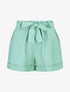 Short uni à revers - Turquoise - 1
