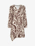 Robe portefeuille imprimé fantaisie - Chocolat - 1