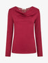 Pull à col bénitier et dos en crochet - Bordeaux - 1