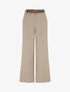 Pantalon droit uni taille haute - Taupe clair - 1