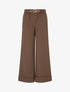 Pantalon ample à revers - Marron - 1