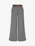 Pantalon ample imprimé pied de poule - Noir/gris - 1