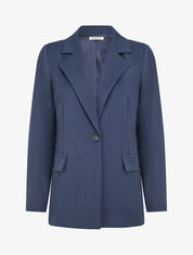 Blazer droit à épaulettes - Marine - 1