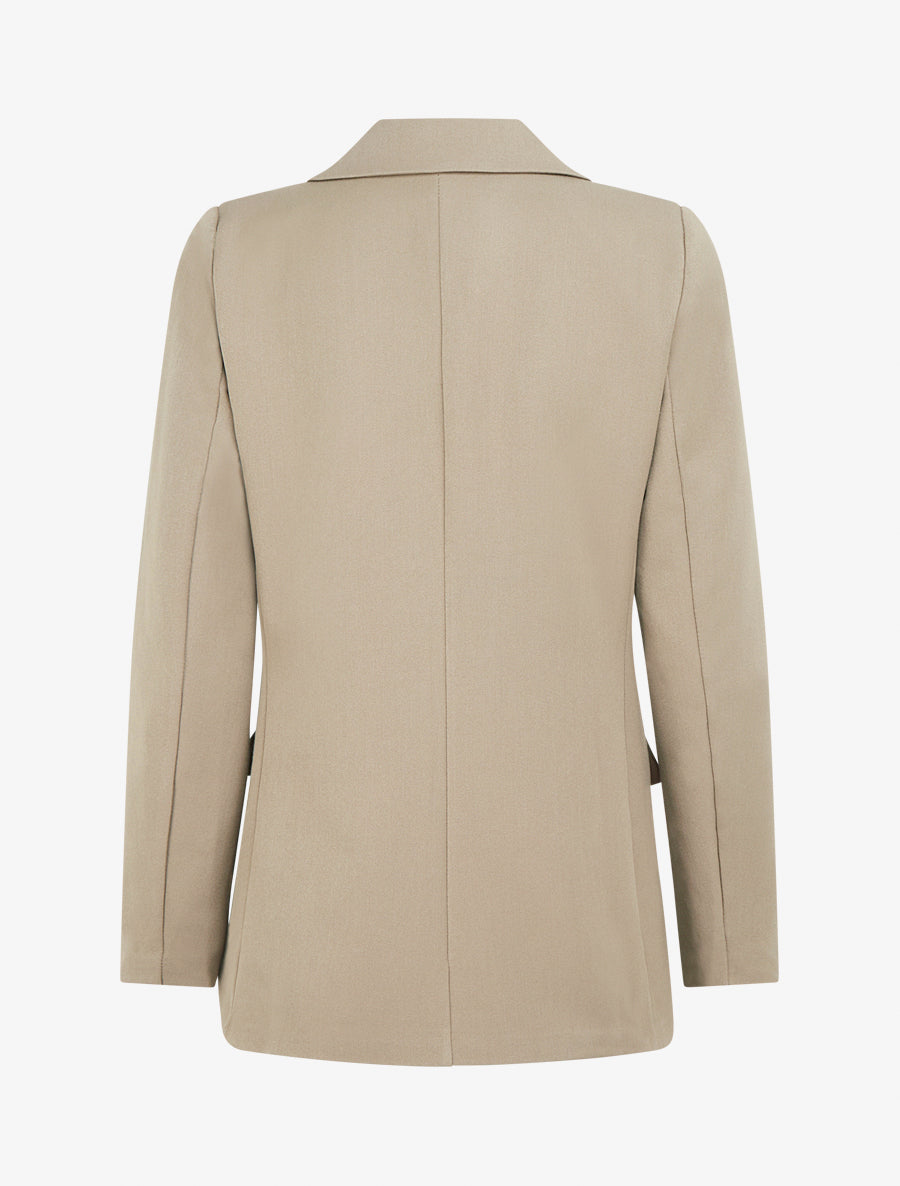 Blazer droit à épaulettes - Taupe - 2