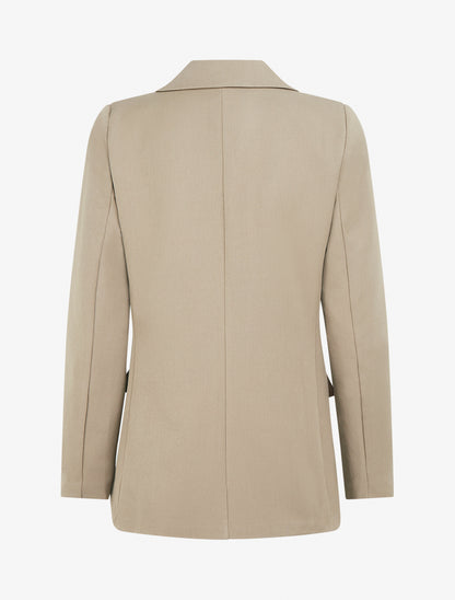 Blazer droit à épaulettes - Taupe - 2