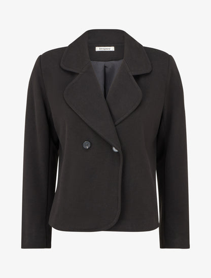 Veste droite croisée - Noir - 1
