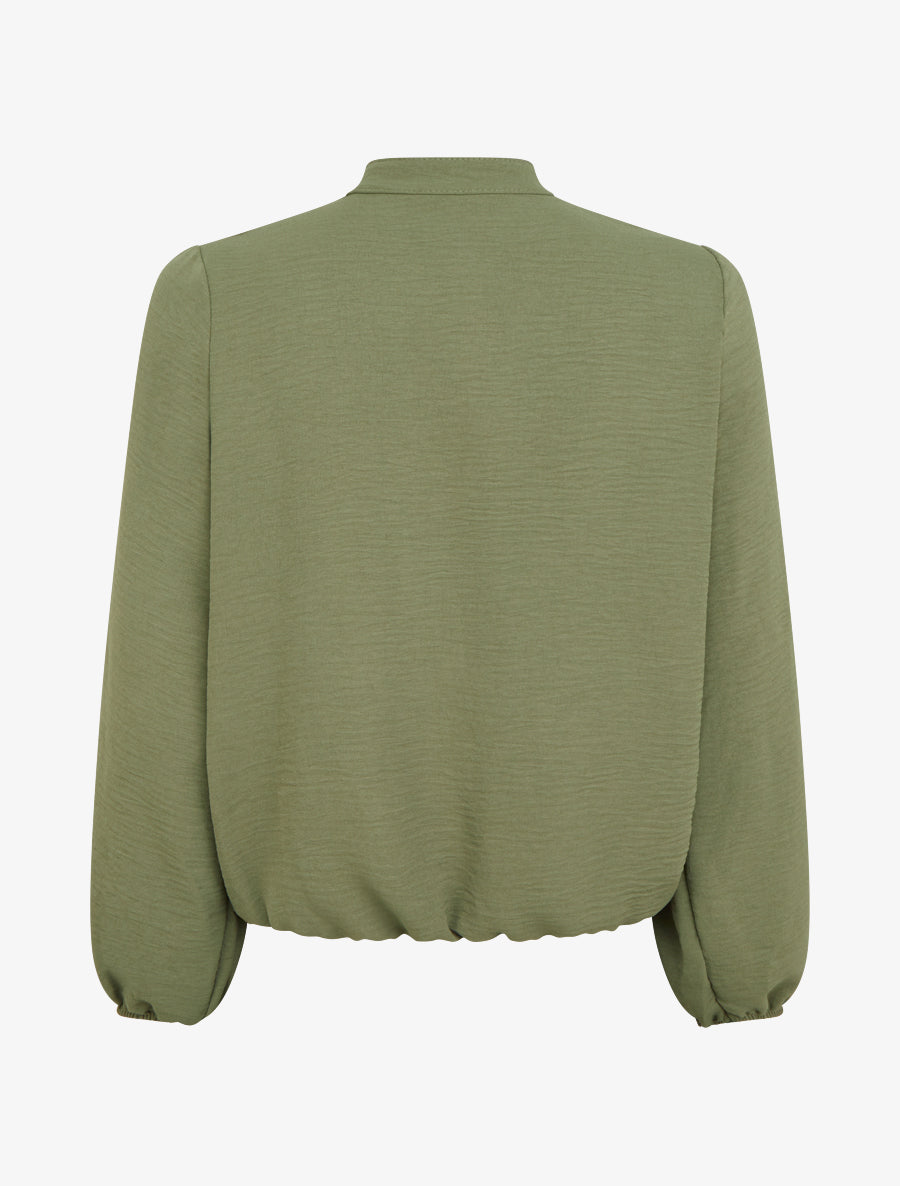 Blouse à détails brodés - Kaki - 2