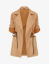 Veste longue en suédine - Camel clair - 4