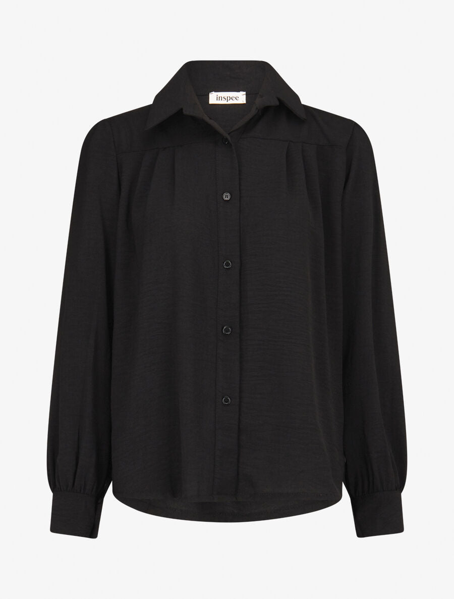 Chemise ample classique - Noir - 4