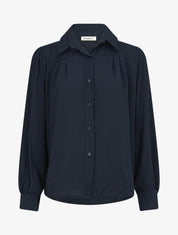 Chemise ample classique - Marine - 1