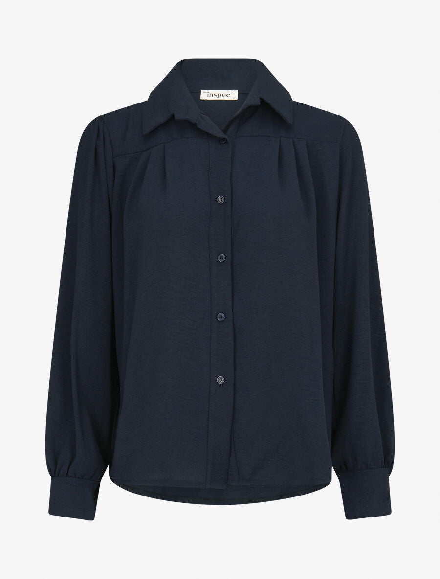 Chemise ample classique - Marine - 1