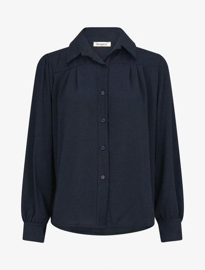 Chemise ample classique - Marine - 1