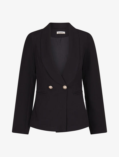 Veste à col smoking - Noir - 1