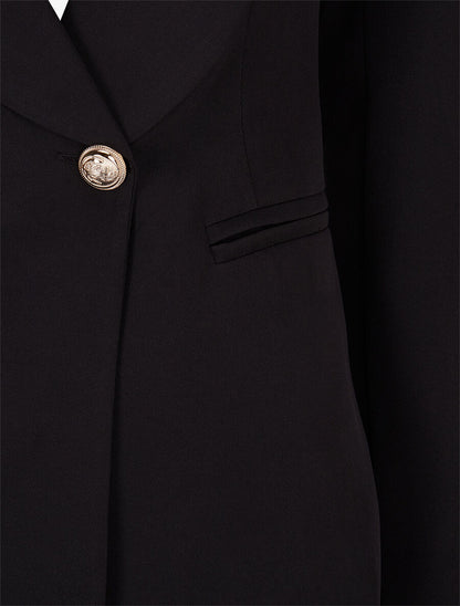 Veste à col smoking - Noir - 3