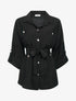 Chemise fluide ceinturée - Noir - 1