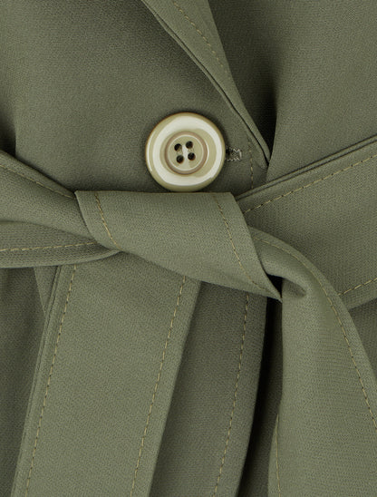 Blazer uni ceinturé - Kaki - 3