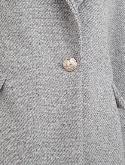 Manteau court à poches décoratives - Gris - 3