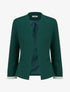 Veste droite à épaulettes - Vert sapin - 1