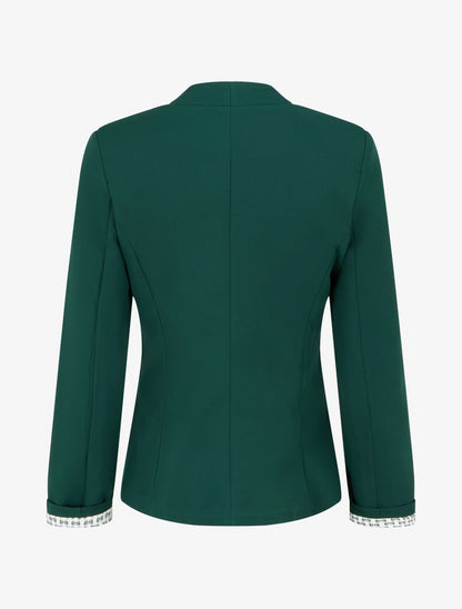 Veste droite à épaulettes - Vert sapin - 2