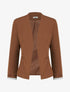 Veste droite à épaulettes - Marron - 1