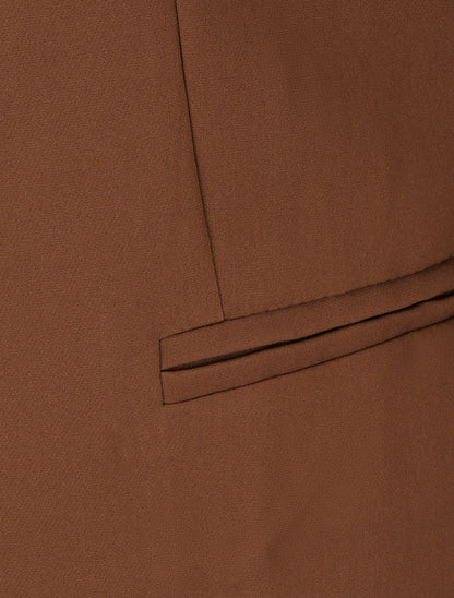 Veste droite à épaulettes - Marron