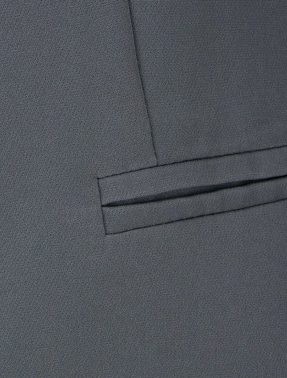 Veste droite à épaulettes - Gris - 3