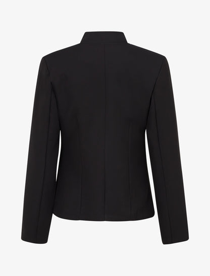 Blazer boutonné à épaulettes - Noir - 2