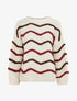 Pull en maille à motif vagues - Marron/bordeaux - 1
