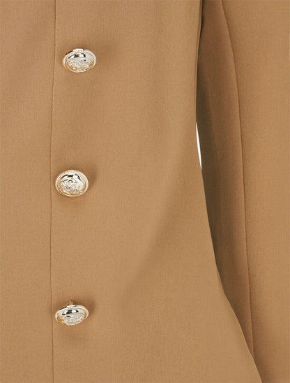 Veste officier à col droit - Beige foncé - 3