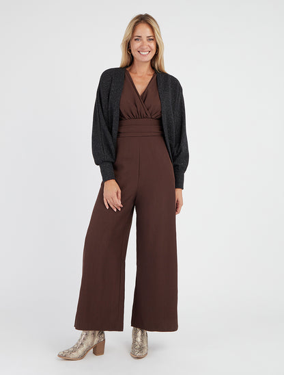 Gilet uni irisé à manches chauves-souris - Noir - 8