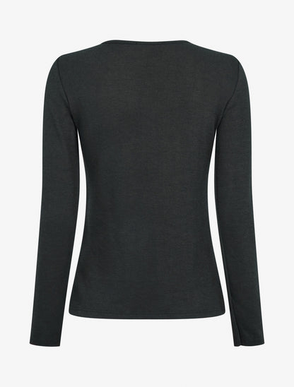 Pull ajouré à empiècement bijou - Noir - 2