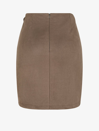 Omslagrok met oogje stijl - Bruin