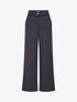 Pantalon taille à pan boutonné - Bleu nuit - 1