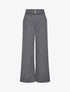 Pantalon taille à pan boutonné - Gris anthracite - 1