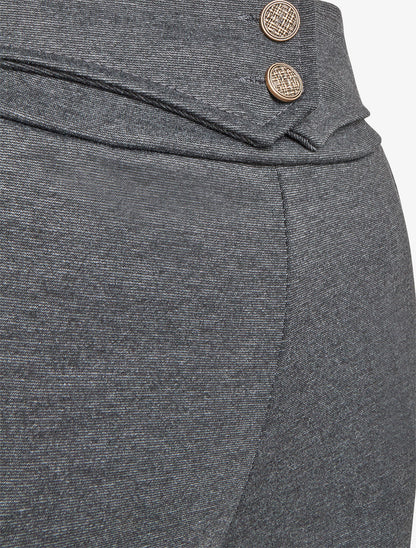 Pantalon taille à pan boutonné - Gris anthracite - 3
