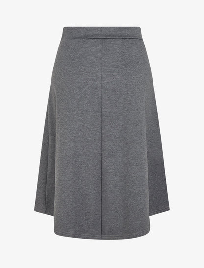 Jupe trapèze à rabats boutonnés - Gris anthracite - 2