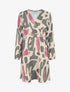 Robe élastiquée à imprimé fantaisie - Kaki - 1