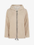 Gilet en maille zippé à capuche - Beige - 1
