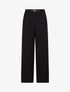 Pantalon de tailleur droit à plis - Noir - 1