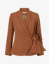Blazer uni à nouer - Camel - 1