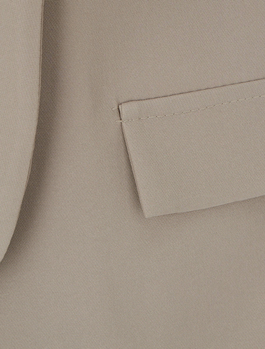 Blazer uni à poches décoratives - Taupe