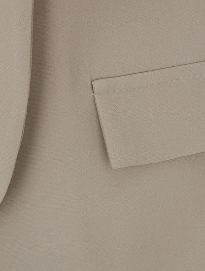 Blazer uni à poches décoratives - Taupe